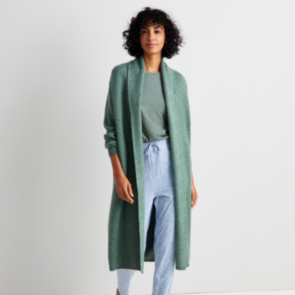 State of Day Women's Knit Long-Sleeve Duster Robe,Organic Green XS/S MRST $80